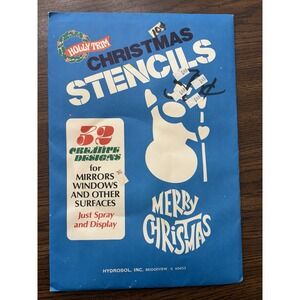 Vintage Holly Trim Christmas Stencils 32 Designs Punched/ Unpunched Holiday Deco